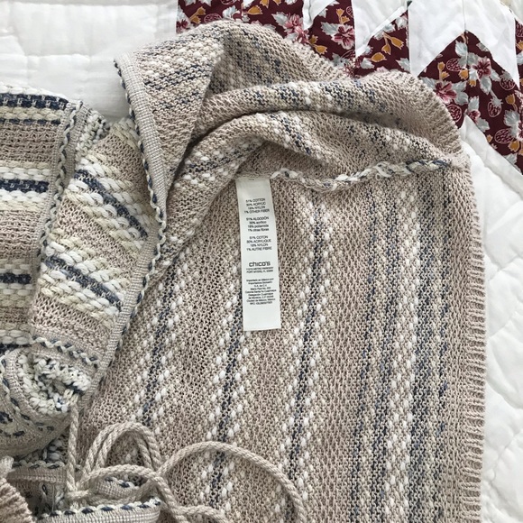 Chico’s Drawstring Waist Sweater Vest Size 1 - Picture 2 of 5